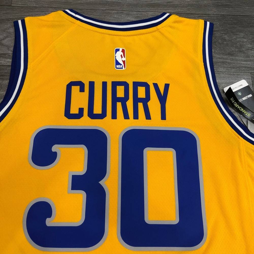 Men's Golden State Warriors Stephen Curry #30 Yellow Hardwood Classic Swingman Jersey-Pro Kit Vault | Brand New 26/27 Sports Jerseys
